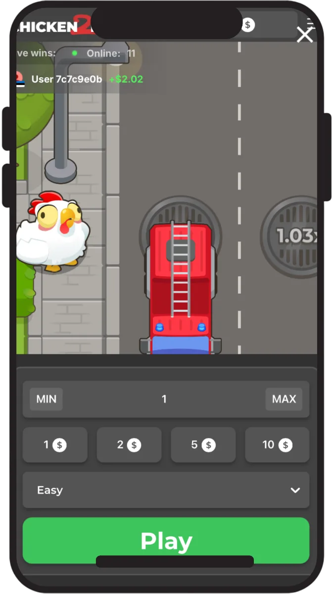Chicken Road 2: camion in arrivo sulla corsia